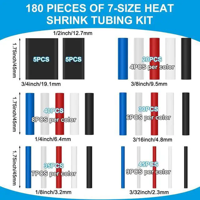 Alt view image 5 of 7 - 400 Pcs Heat Shrink Solder Seal Wire Connectors Kit with Heat Gun Waterproof Electrical Wire Connectors and 180 Pcs 3: 1 Tubing for Automotive, Marine, Wiring Repair(Multicolor)