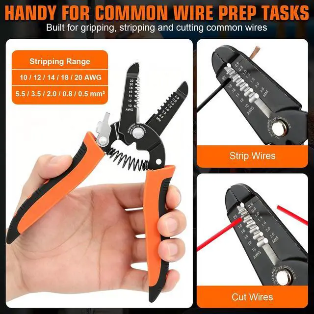 Alt view image 6 of 7 - 1242PCS Wire Terminal Crimping Tool Kit, 840PCS Insulated Connectors, 400PCS Heat Shrink Tubing, Ratcheting Crimper, Wire Stripper Cutter, 22-10 AWG