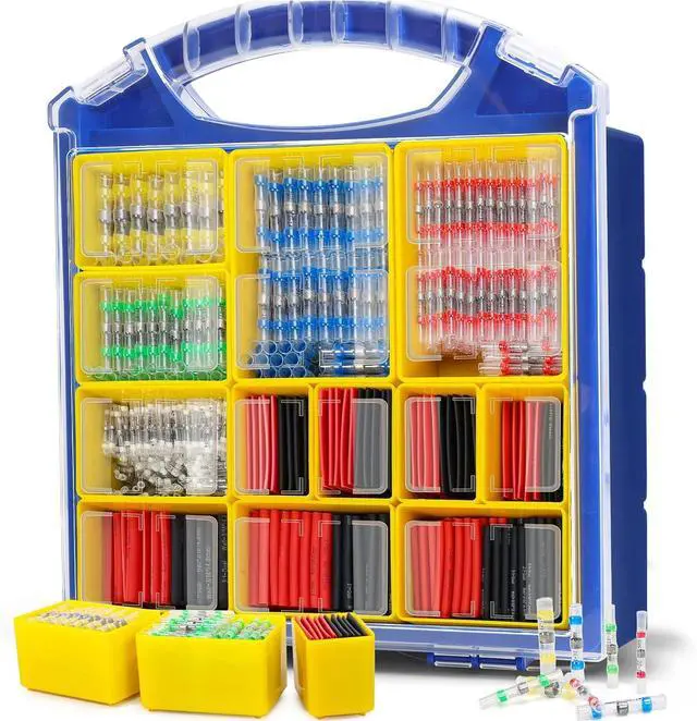 Main image of 680PCS Heat Shrink Solder Seal Connectors Set with Tubing,Waterproof Electrical Connectors and 3:1 Shrinking Tube for Marine,Automotive,Wiring Projects