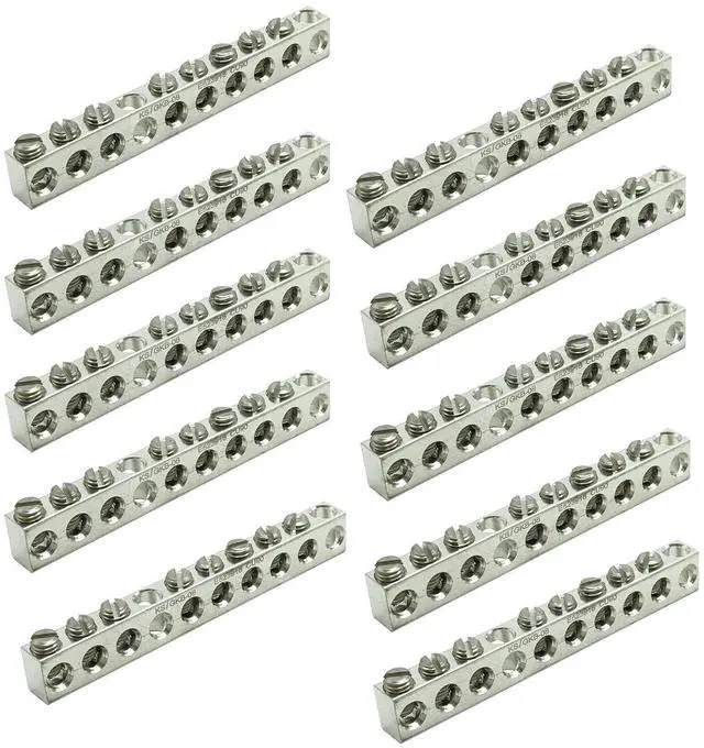 Main image of -UL Certified 8 Terminal Ground Bar Kit, Max Wire Dia 4AWG (10)