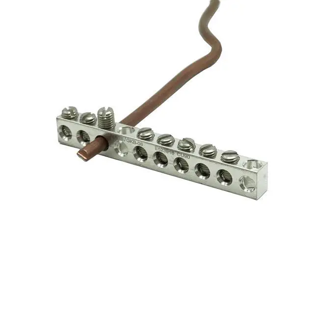 Alt view image 4 of 5 - -UL Certified 8 Terminal Ground Bar Kit, Max Wire Dia 4AWG (10)