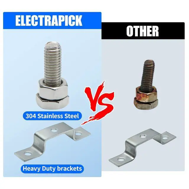 Alt view image 4 of 7 - Wall Mounted Copper Grounding Bar Kit, Copper Bus Bar 0.16"x 2.36"x 7.8" Ground Bus Bar with 10 Terminal Positions, UL Recognized SM40 Insulators Rated Uimp up to 6KV