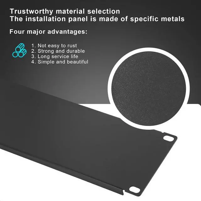 Alt view image 3 of 6 - 6 Pcs 1U,2U,4U Blank Panel Metal Rack Mount, 19 Inches, Filler Panel Mount Spacer Rack Blanking Panel Kit for Enclosure Server Rack Cabinet Black