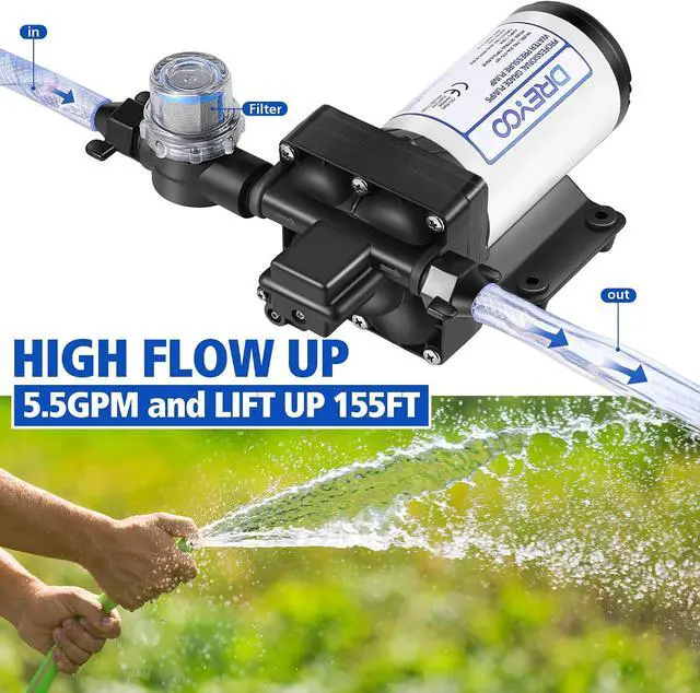 Alt view image 2 of 7 - Water Pressure Booster Pump 110V 5.5GPM 70PSI Self Priming Water Pump