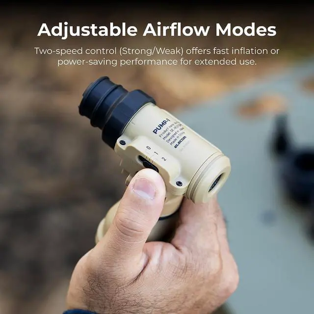 Alt view image 6 of 7 - NESTOUT Pump-1 Air Pump for Camping, Modular Outdoor Inflator for NESTOUT Batteries (Sold Separately), Quiet Dual-Speed Brushless Motor, 8 Nozzles for Mattress, Pads & Floats