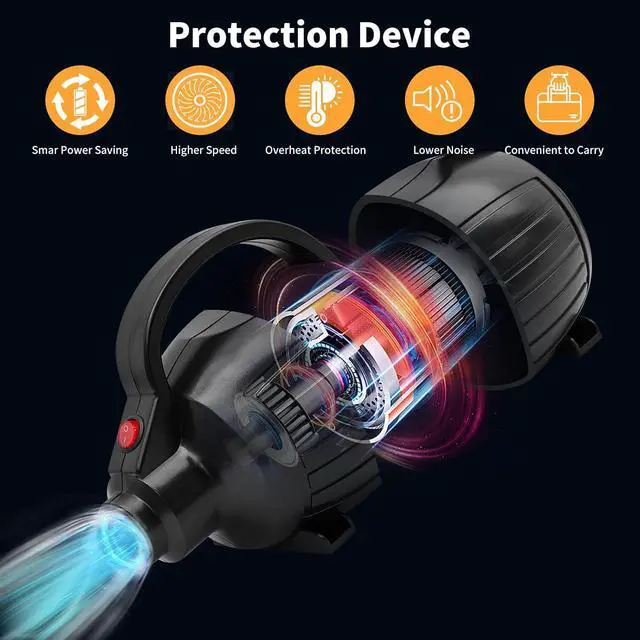 Alt view image 3 of 7 - Electric Air Pump for Inflatables, 600W High Power Quick-Fill Air Pump