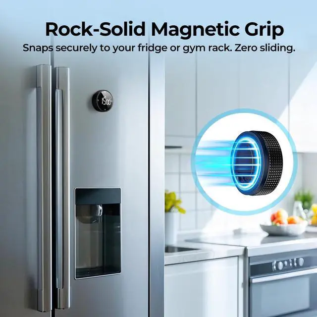 Alt view image 3 of 7 - Rechargeable Magnetic Kitchen Timer for Cooking, Building 800mAh Battery Large Display Digital Countdown Countup Timer, 3 Preset 5/15/25 Mins Loud Alarm for Baking Grilling Studying - 2PCS