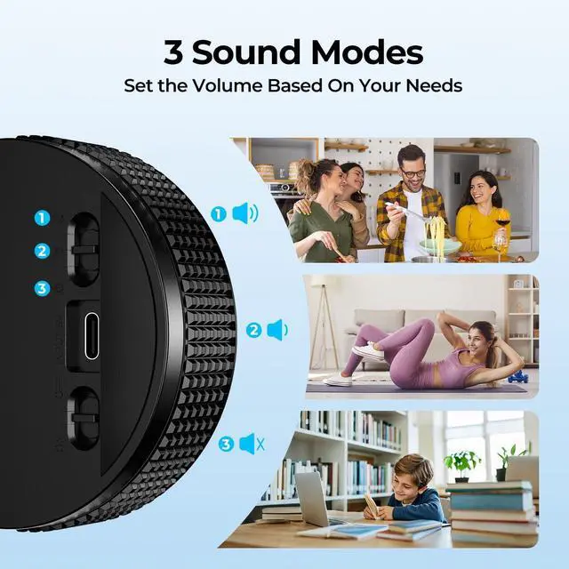 Alt view image 7 of 7 - Rechargeable Magnetic Kitchen Timer for Cooking, Building 800mAh Battery Large Display Digital Countdown Countup Timer, 3 Preset 5/15/25 Mins Loud Alarm for Baking Grilling Studying - 2PCS