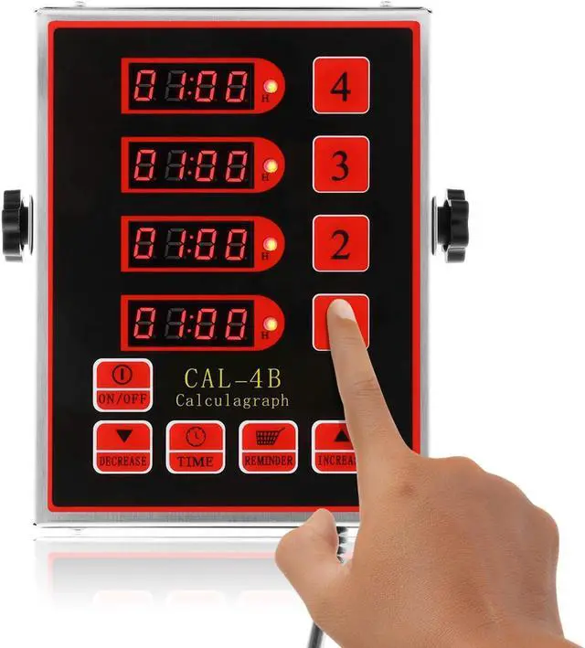 Main image of 4-Channel Kitchen Timer for Restaurant Digital Cooking Timer