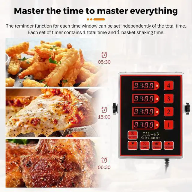 Alt view image 3 of 7 - 4-Channel Kitchen Timer for Restaurant Digital Cooking Timer