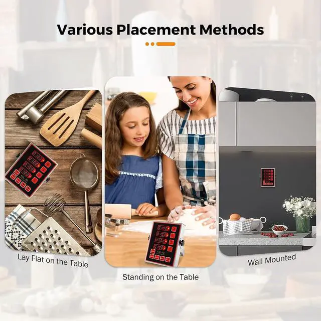 Alt view image 7 of 7 - 4-Channel Kitchen Timer for Restaurant Digital Cooking Timer