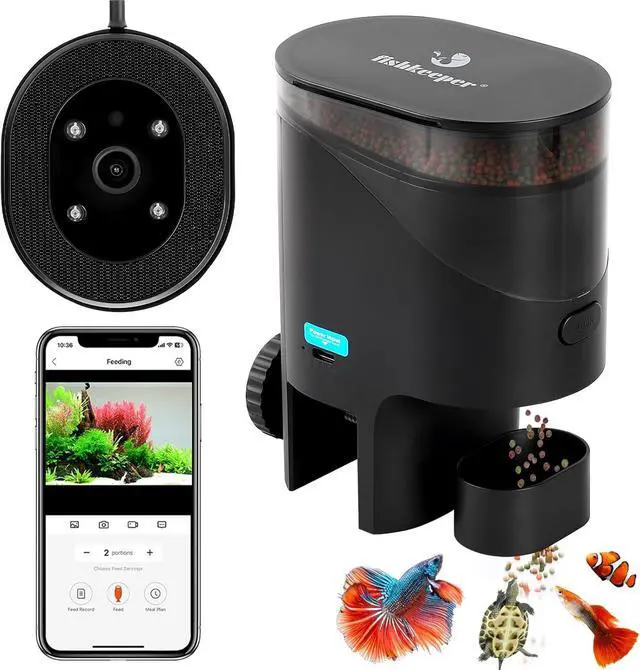 Main image of Automatic Fish Feeder for Aquarium Flakes, WiFi (2.4G/5.0G)