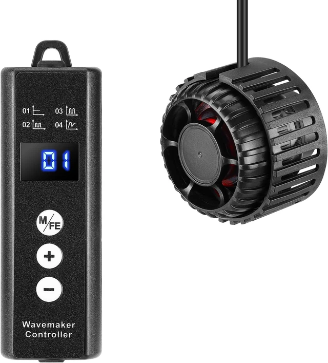 Main image of 1050GPH Mini Aquarium Wave Maker with Adjustable Controller, 6W DC12V Magnetic Mount