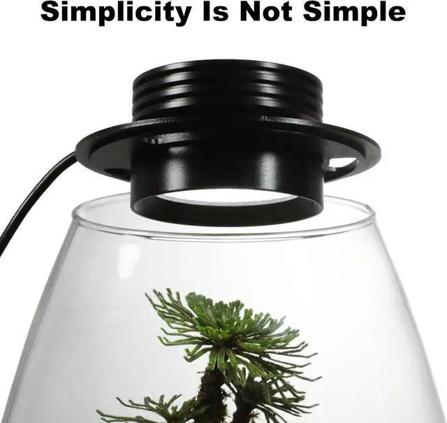 Alt view image 2 of 7 - Glass Terrarium Plant Grow Light with Timer for Vases, 4-Inch Lamp