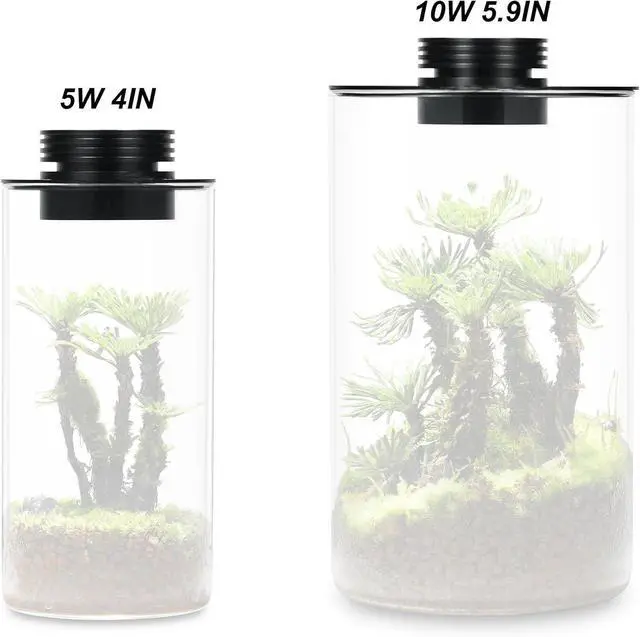 Alt view image 5 of 7 - Glass Terrarium Plant Grow Light with Timer for Vases, 4-Inch Lamp