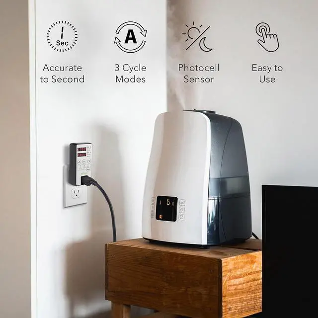 Alt view image 7 of 7 - Timer Outlet Short Period Repeat Cycle Intermittent Digital Timer, Interval Timer - Day, Night, or 24 Hour Operation, Programmable Plug-in Timer for Appliances Electrical Outlets 15A/1875W