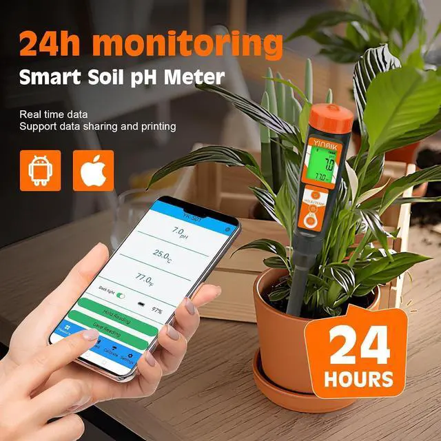 Alt view image 3 of 6 - Digital pH Meter for Soil, Soil pH Tester for Potted Plants