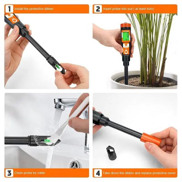 Alt view image 4 of 6 - Digital pH Meter for Soil, Soil pH Tester for Potted Plants