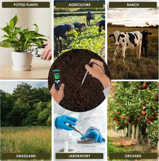 Alt view image 5 of 7 - 2 in 1 Digital Plants EC Meter Soil EC & Temperature Meter