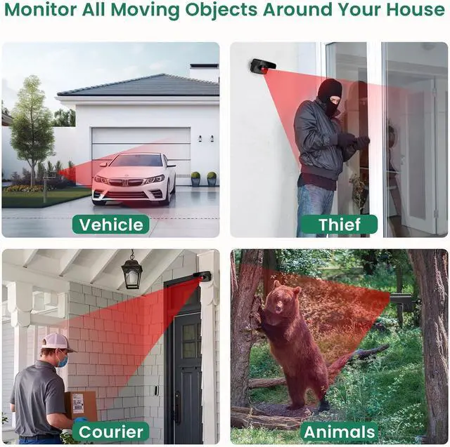Alt view image 2 of 7 - Wireless Driveway Alarms with 58 Chimes,Drive Way Alarm Motion Sensor