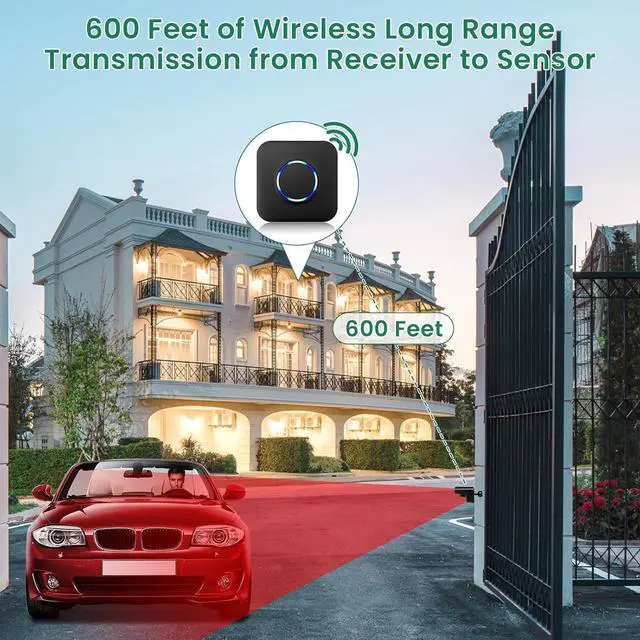 Alt view image 4 of 7 - Wireless Driveway Alarms with 58 Chimes,Drive Way Alarm Motion Sensor