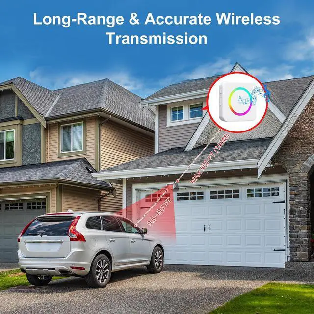 Alt view image 3 of 7 - Wireless Driveway Alarm - Motion Sensor Door Chime Motion Detector