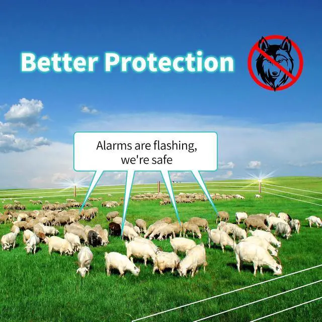 Alt view image 7 of 7 - Electric Fence Indicator Light, Solar Fence Alarm with Light Transmission to 1/2 Mile, Ensure The Normal Operation of The Electronic Fence to Prevent The Invasion of Wild Animals