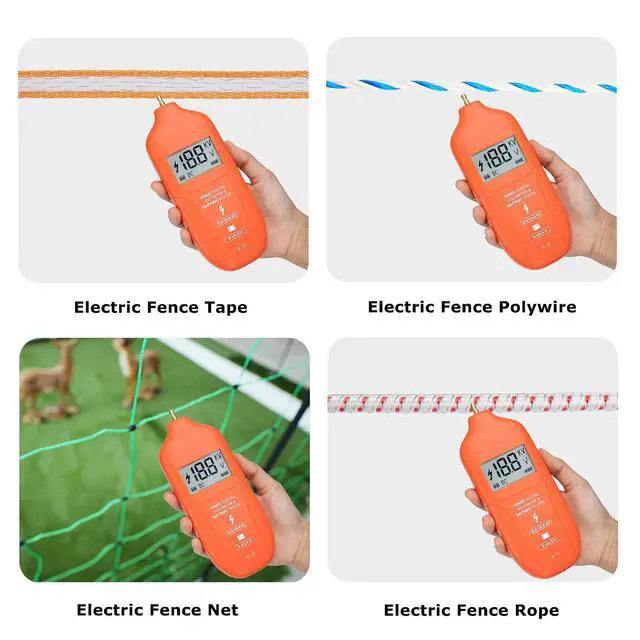 Alt view image 5 of 7 - Electric Fence Tester Fault Finder Digital Electric Fence Voltage Tester Max 19.9kv, Fence Voltage Tester with Large LCD Display, Grounding & 1.5V Battery Included