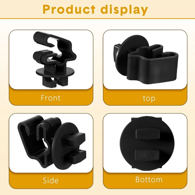 Alt view image 4 of 7 - 200 Pcs Black T Post Insulators Electric Fence Posts Electric Fence Insulators Wire Standard Snug Fitting T Post Clips for Agricultural Ranchers