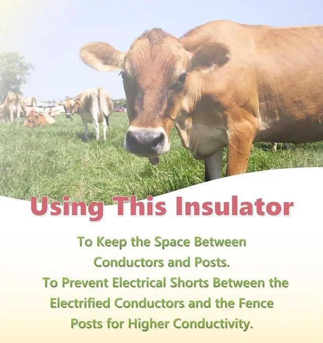 Alt view image 4 of 7 - Electric Fencing Premium Stand Off/Long Arm Multi Purpose Insulator for Polywire/Polytape/Rope/Wire PK130 with 1 Free Socket Tool/Drill Chuck