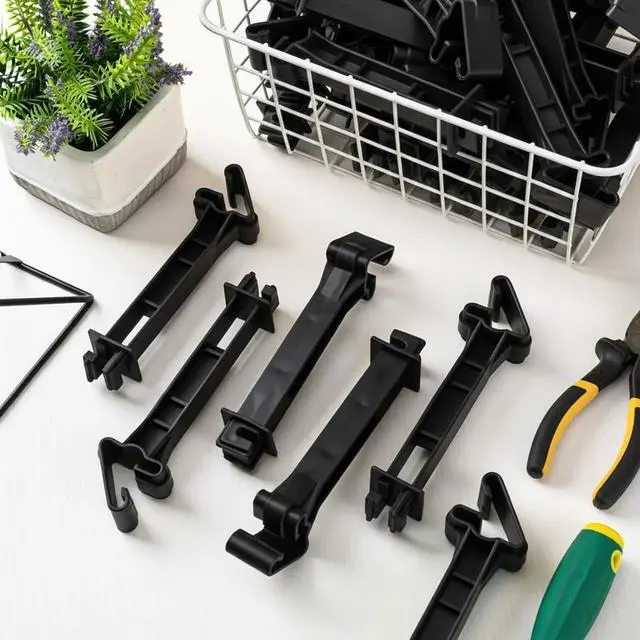 Alt view image 6 of 6 - 200 Pcs 5 inch Snap Type Insulator Electric Fence T Post Insulators Extended Snug Fitting T Post Electric Fence Wire Clips for Agricultural and Ranchers (Black)