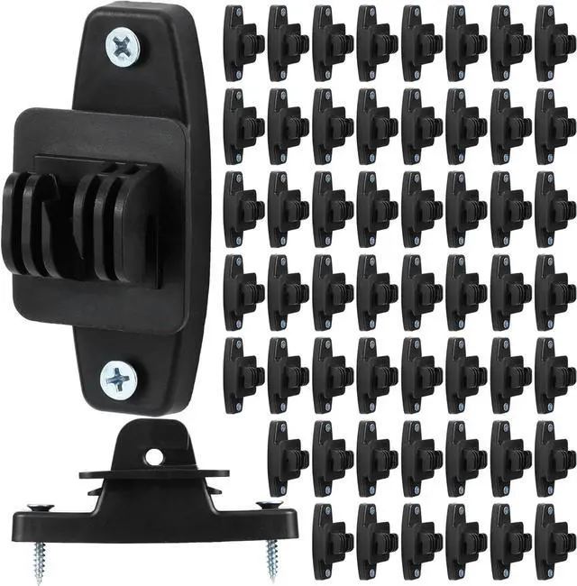Main image of 100 Pcs Electric Wire Fence Insulators Electric Fence Wood Post Claw Insulators Accessories Nail Wood Post Nail on Insulator for Hi-tensile, Heavy Duty Fencing Wire Polywire (Black)