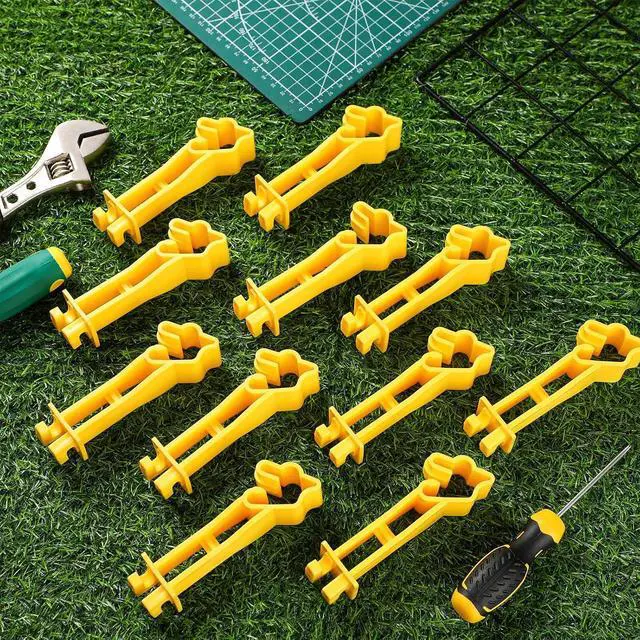 Alt view image 6 of 6 - 50pcs Reversed Extender Electric Fence TPost Insulators Snap, Yellow