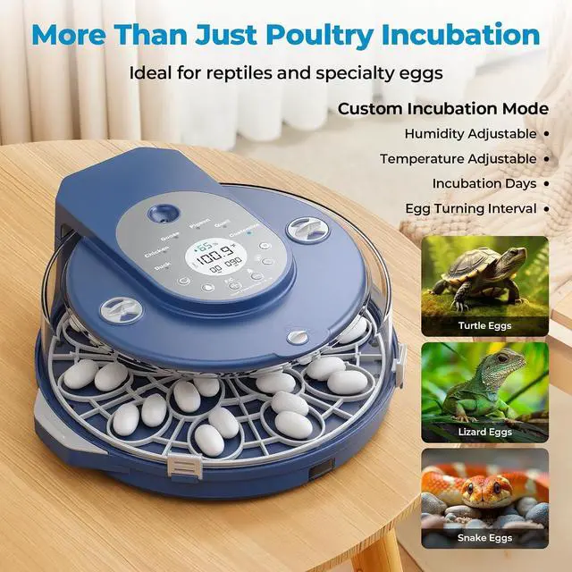 Alt view image 7 of 7 - Egg Incubator for Hatching Eggs, 5 Preset Incubation Modes & 1 Custom Mode