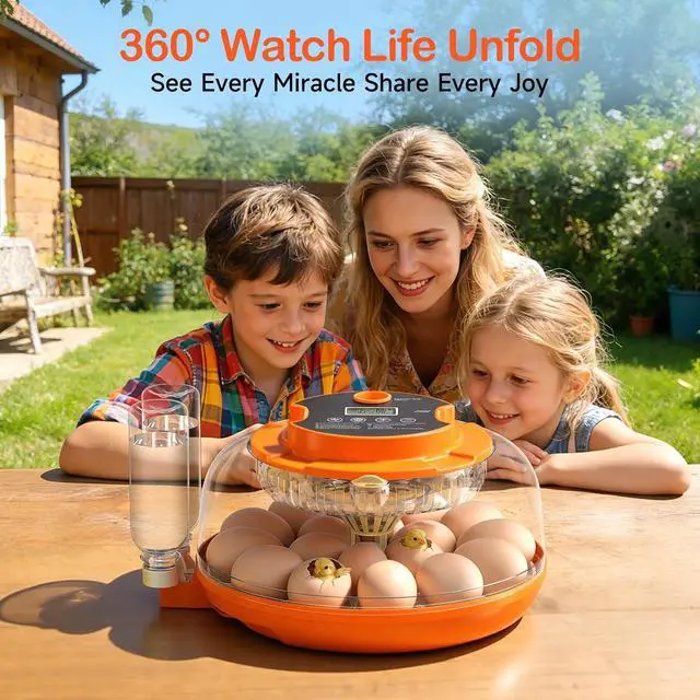 Alt view image 2 of 7 - 18 Egg Incubators for Hatching Eggs, Automatic Egg Turning and Humidity Control Incubator for Hatch Chicken Duck Quail Pigeon Pheasant Partridge Home Classroom Lab-