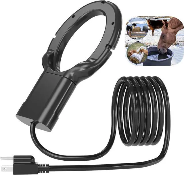 Main image of 500W De-icer Submergible Bird Bath Heater Aluminum Cast for Livestock Poultry Horses, Cows, Birds, Wildlife Drinking Indoor Outdoors in Winter with 10 Foot Cord Birdbath Water Heater