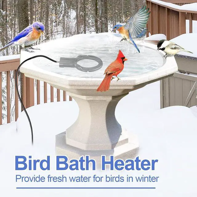 Alt view image 5 of 7 - 500W De-icer Submergible Bird Bath Heater Aluminum Cast for Livestock Poultry Horses, Cows, Birds, Wildlife Drinking Indoor Outdoors in Winter with 10 Foot Cord Birdbath Water Heater