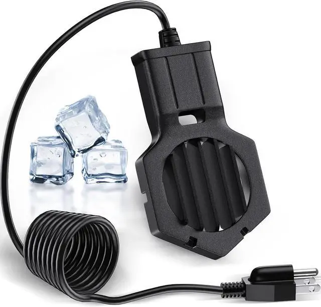Main image of 500W Pond Heater Submergible De-icer Cast Aluminum Chicken Water Heater,Stock Tank Heater for Livestock/Horse/Fish/Bird Bath Winter Outdoor, 10ft (500W)
