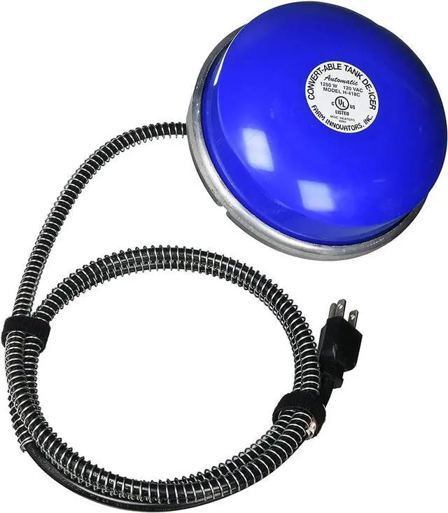 Main image of Farm Innovators H-418C Cast Aluminum 1250 Watt Convert-Able Floating and Submergible Tank De-Icer with Chew Proof Cord and Self Regulating Thermostat