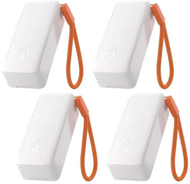 Main image of SNZB-02B AirGuard TH Lite Zigbee Temperature Humidity Sensor, Thermometer Hygrometer with App Alert, Remote Monitoring for Greenhouse & Wine Cellar, Works with Alexa & Google Home, 4-Pack