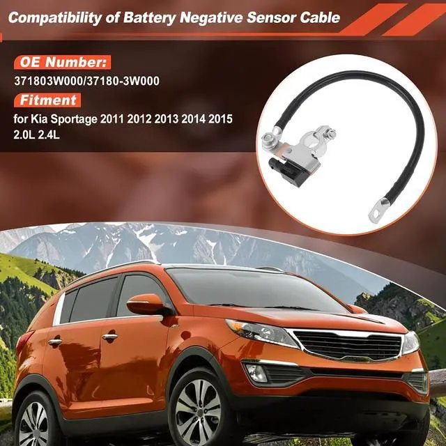 Alt view image 2 of 7 - Battery Negative Sensor Cable for Kia Sportage 2011 2012 2013 2014 2015 2.0L 2.4L Replace 37180-3W000 Battery Sensor Assembly 1pc