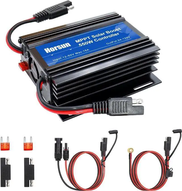 Main image of MPPT Boost Solar Charge Controller, 12A Solar Panel Regulatorr 1260V Input for 24V/36V/48V/60V/72V Lead-Acid, LiFePO4 ,Flooded Batteries etc in Golf Cart,eBike,Club Car, Scooterand Solar System