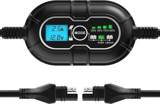 Main image of 10 Amp 12V MPPT Solar Charge Controller, LCD Display + State-of-Charge, 10A Solar Panel Regulator with Temp Sensor for 12Volt Lead-Acid, AGM, Gel, Flooded and Lithium LiFePO4 Battery