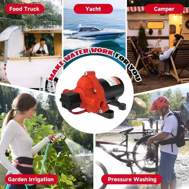Alt view image 6 of 7 - RV Fresh Water Diaphragm Pump 12 Volt DC 4.0 GPM 50PSI, On Demand Self-priming Industrial Fresh Water Pressure Pump for Irrigation Boat Sprinkler Faucet Caranvan Marine Camper Sprayer