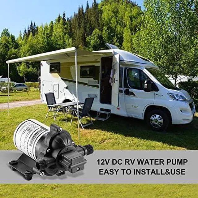 Alt view image 2 of 7 - RV Pump, 12V Self-priming RV Water Pressure Pump 4.0GPM 45PSI with Pressure Switch, for RV Marine Camping Yacht Garden, 12Volt DC Fresh Water Pumps RV Water Pump 2088-554-144 Replacement