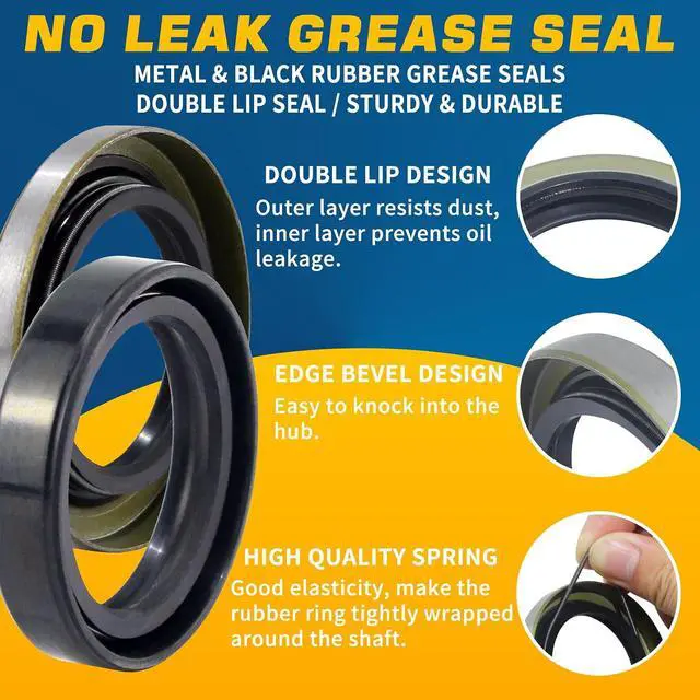 Alt view image 5 of 7 - 4 on 4'' Trailer Hub Kit for 2000 lb 1" or 1-1/16" Straight Axle