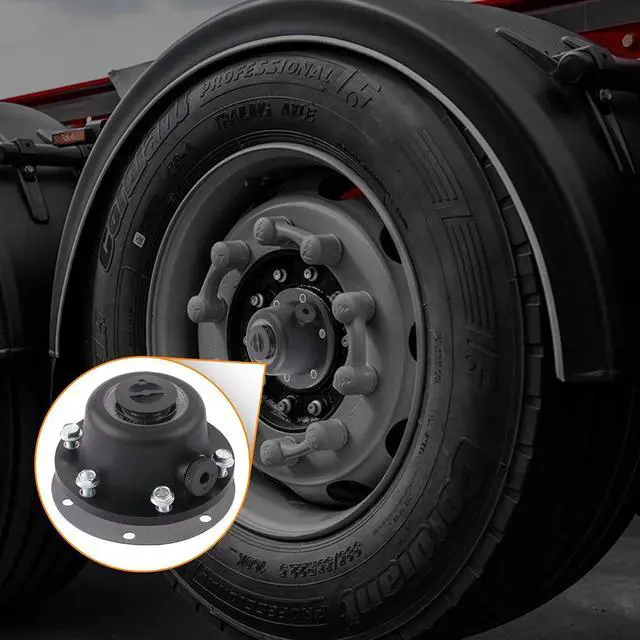 Alt view image 5 of 6 - 2PCS 343-4024 Composite Steer Hub Cap with Gaskets & Bolts