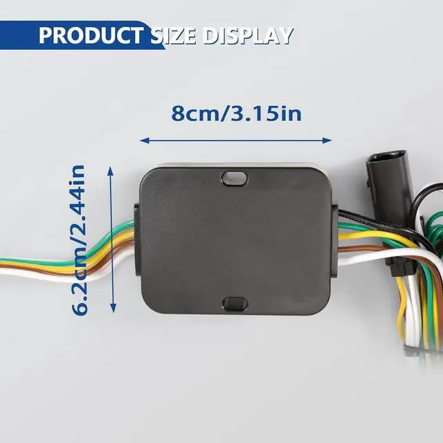 Alt view image 3 of 7 - 4-Pin Trailer Wiring Harness 56514 Fit for Trax 2024-2025 Vehicle-Side Custom, 4-Way Flat Output Custom Wiring Harness