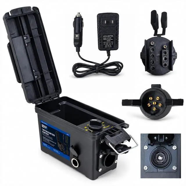 Main image of 7-Way Trailer Light Tester with 6-Pin and 4/5-Pin Adapters
