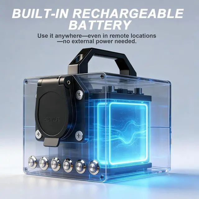 Alt view image 4 of 7 - Trailer Light & Electric Brake Tester with Wireless Remote Control, 12V 10Ah Battery, IP68 All-Metal Case, Compatible with 7-Way Flat (Spade), Includes 6-Way Round & 4/5-Pin Connectors